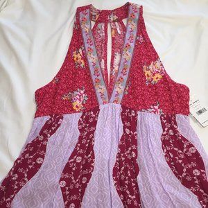 Free People Raspberry Flowy Tank Top
